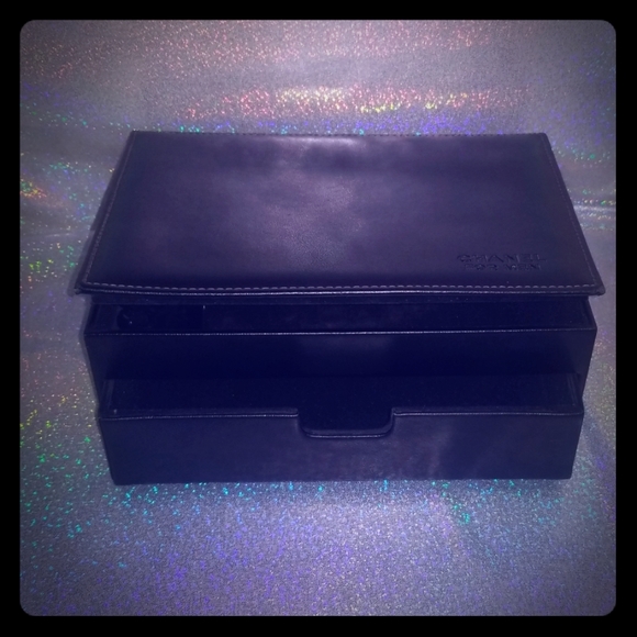 CHANEL Other - CHANEL Mens Black Vegan Leather Jewelry/Valet Box